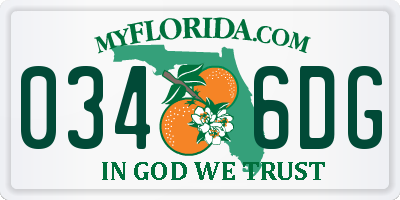 FL license plate 0346DG