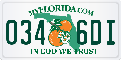 FL license plate 0346DI