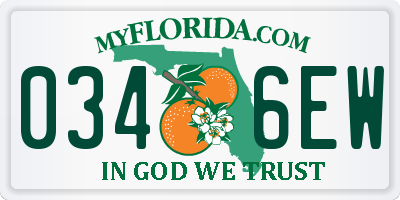 FL license plate 0346EW
