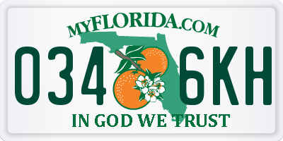 FL license plate 0346KH