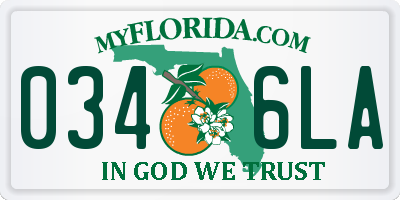 FL license plate 0346LA