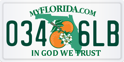 FL license plate 0346LB