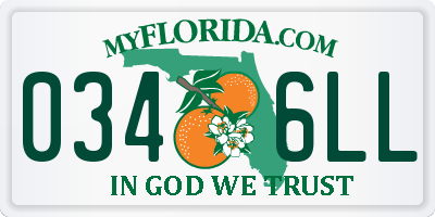 FL license plate 0346LL
