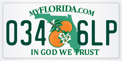 FL license plate 0346LP