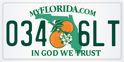 FL license plate 0346LT