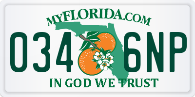 FL license plate 0346NP