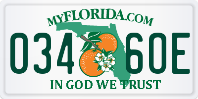 FL license plate 0346OE