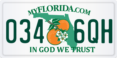 FL license plate 0346QH