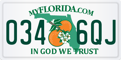 FL license plate 0346QJ