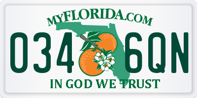 FL license plate 0346QN