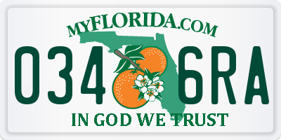 FL license plate 0346RA