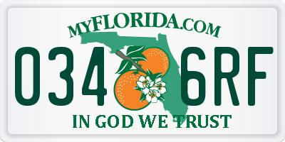 FL license plate 0346RF