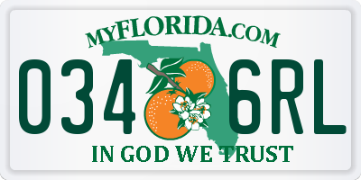 FL license plate 0346RL