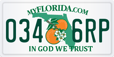 FL license plate 0346RP