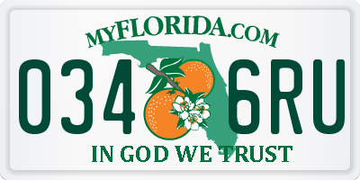 FL license plate 0346RU