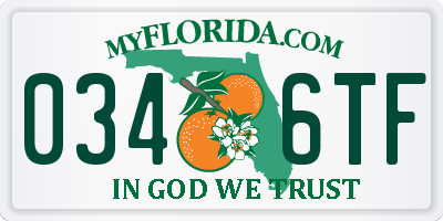 FL license plate 0346TF