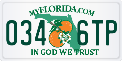 FL license plate 0346TP