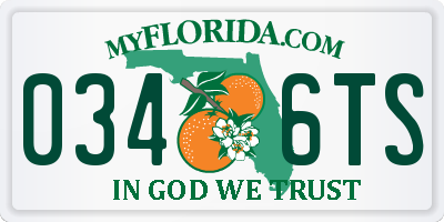 FL license plate 0346TS