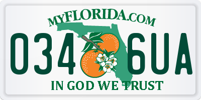 FL license plate 0346UA