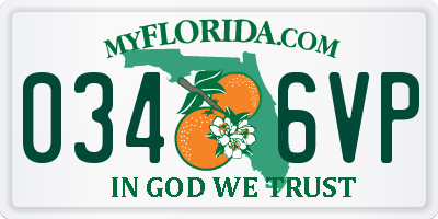 FL license plate 0346VP