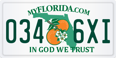 FL license plate 0346XI