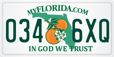 FL license plate 0346XQ