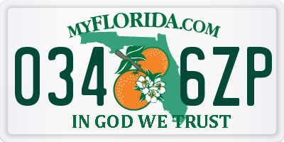 FL license plate 0346ZP