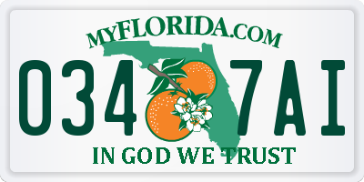 FL license plate 0347AI