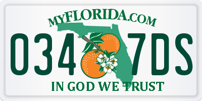FL license plate 0347DS