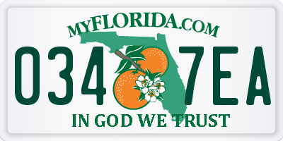 FL license plate 0347EA