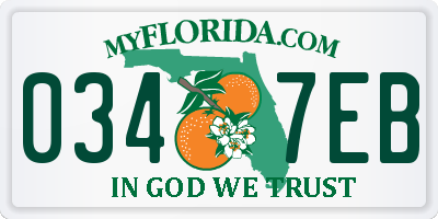FL license plate 0347EB