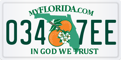 FL license plate 0347EE