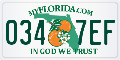 FL license plate 0347EF