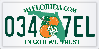 FL license plate 0347EL