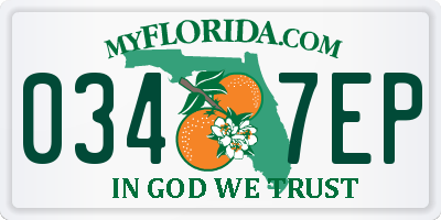 FL license plate 0347EP