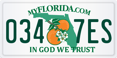 FL license plate 0347ES