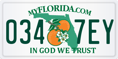 FL license plate 0347EY