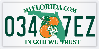 FL license plate 0347EZ