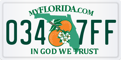 FL license plate 0347FF