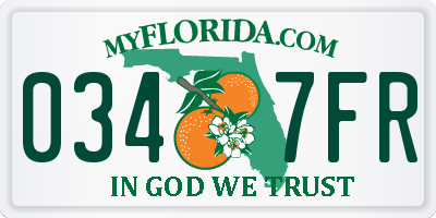 FL license plate 0347FR