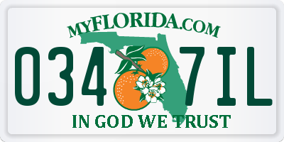 FL license plate 0347IL