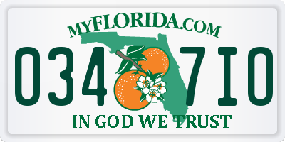 FL license plate 0347IO