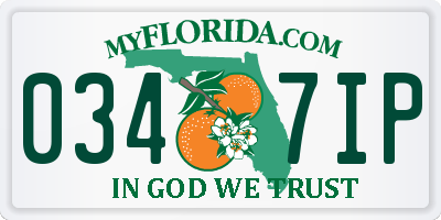 FL license plate 0347IP