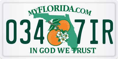 FL license plate 0347IR