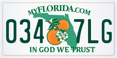 FL license plate 0347LG