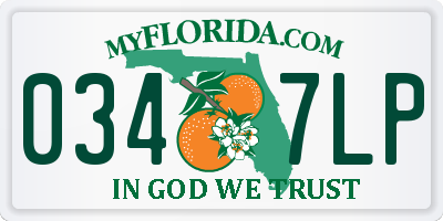FL license plate 0347LP