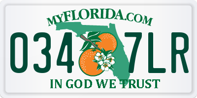 FL license plate 0347LR