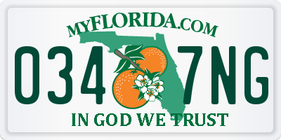 FL license plate 0347NG