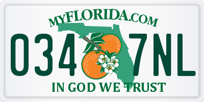 FL license plate 0347NL