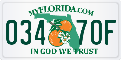 FL license plate 0347OF